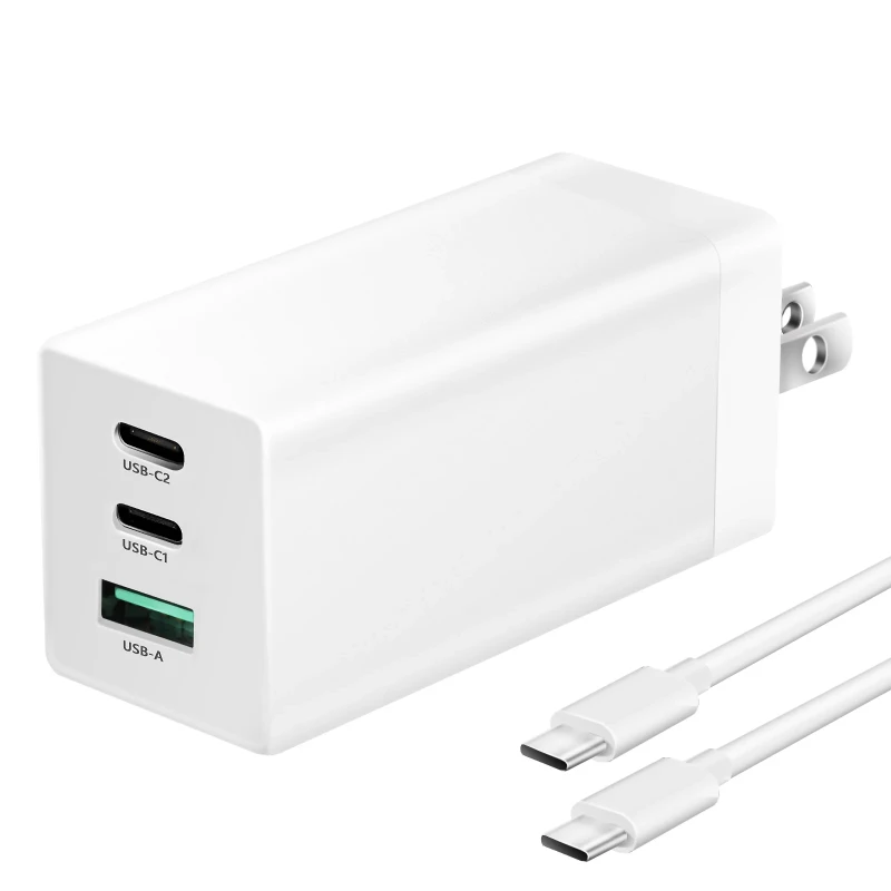 NEEWER 3 Port 65W GaN USB C Fast Charger For iPhone Laptop Android