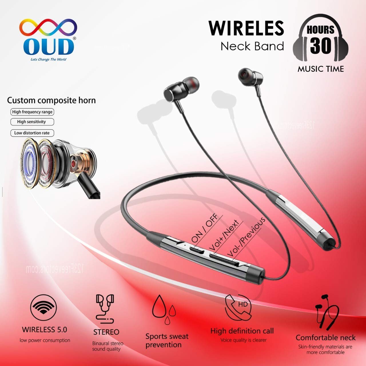 Oud bluetooth earphones price hot sale