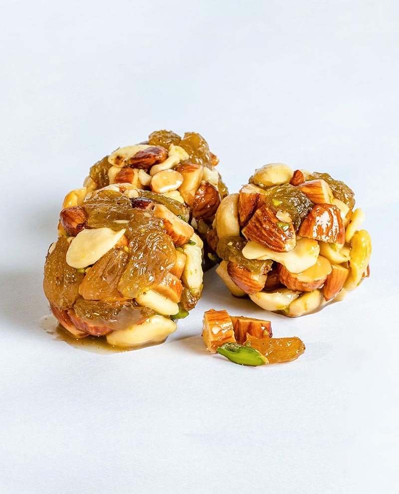Gantasala Dry Fruit Laddu with Dates 180g No Oil, No Sugar Badam Kaju Watermelon Pumpkin Sunflower Seeds Yellow Kismis Black Kismis Sesame Seeds Ghee Dates