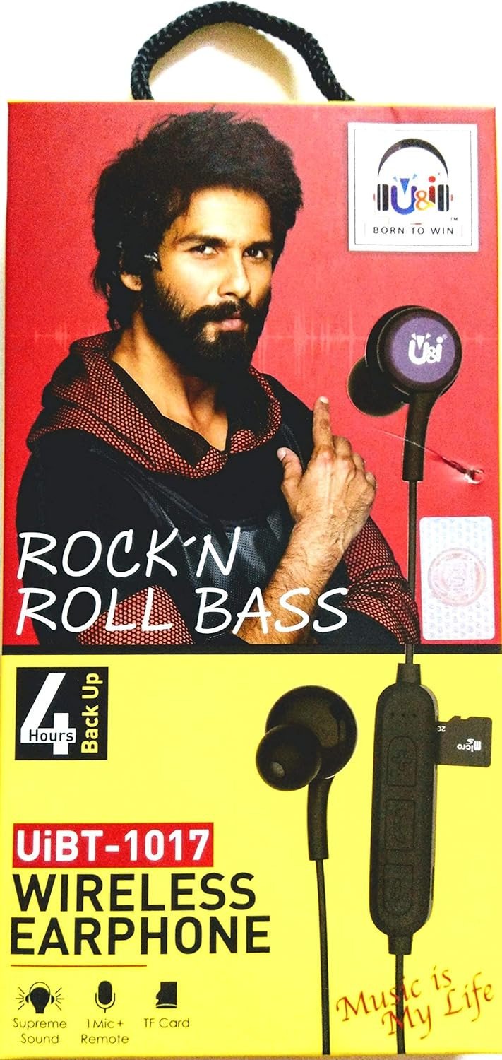 U&I UiBT-1017 Wireless Mic Earphone with Rock'n Roll Bass & TF Card Support