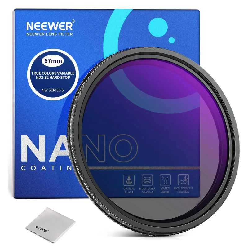 NEEWER ND2-32 True Colors Hard Stop Variable ND Filter