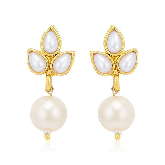 Awesome Pearl Gold Plated Drop Earring For women.