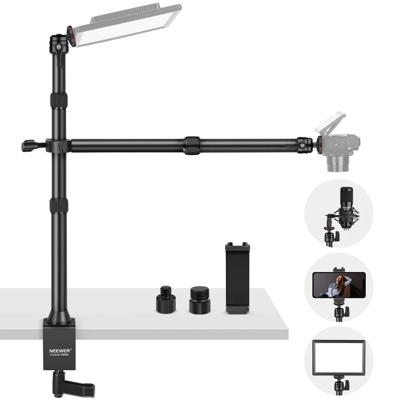 TL253A+DS001 Tabletop Overhead Camera Mount Stand