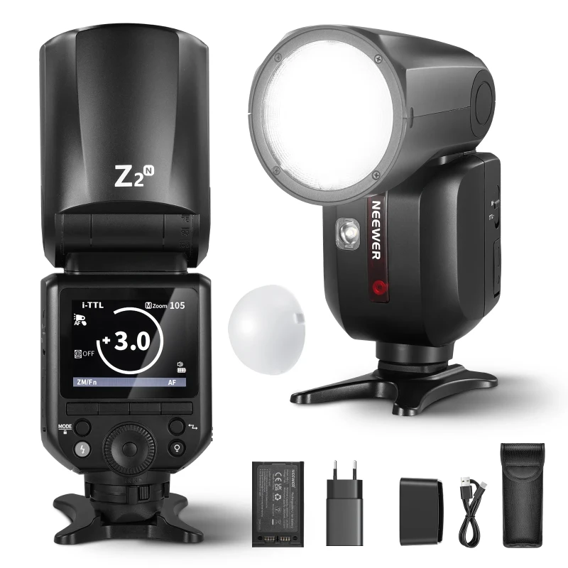 NEEWER Z2-N TTL Round Head Flash Speedlite For Nikon - Diffuser Kit