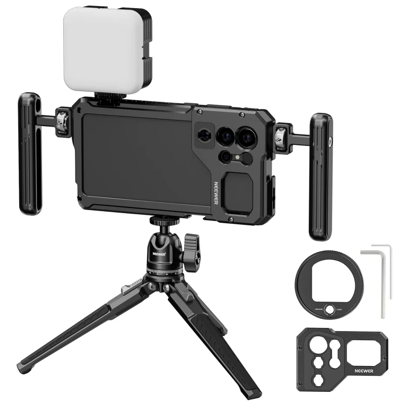 NEEWER S23 Ultra Phone Cage Video Rig Kit - RGB Light Kit