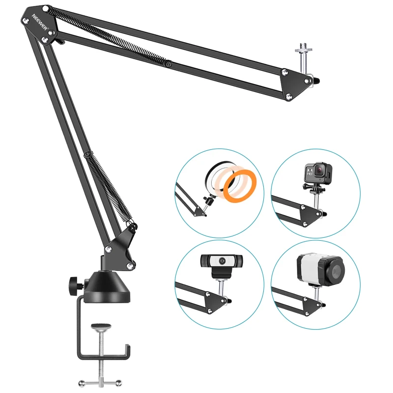 Adjustable Suspension Boom Desktop Clamp