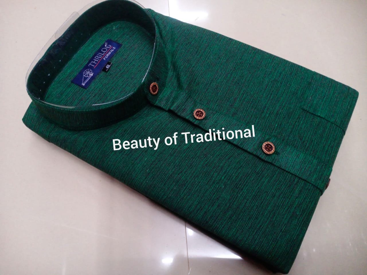 Avanika Collection's Kerala Traditional Soft & Stylish Full Sleeve Ghadhi Cotton Kurtha For Men - Multicolour