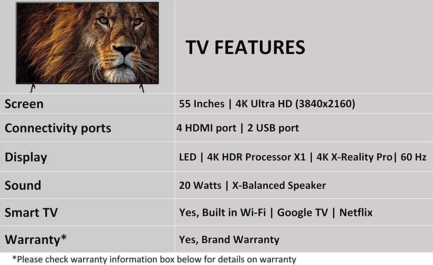 Sony Bravia 139 cm (55 inches) 4K Ultra HD Smart LED Google TV KD