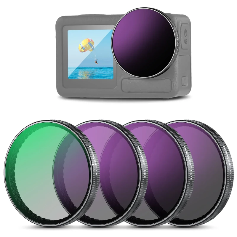 NEEWER 4 Pack ND/PL Filter Set for Action 3/4/5 Pro