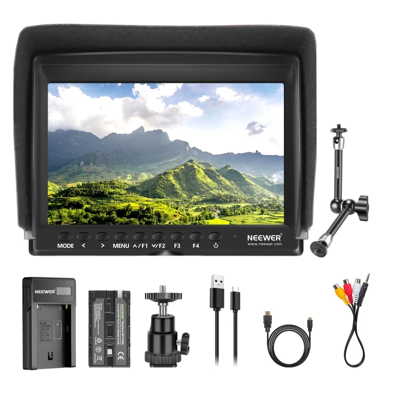 7 Inch HD Camera Field Monitor Kit With Magic Arm (F100)