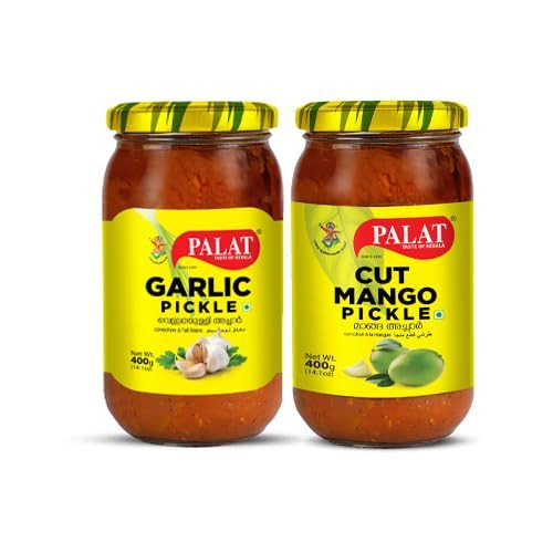 Palat Cut Mango Pickle and Garlic Pickle Combo 400g