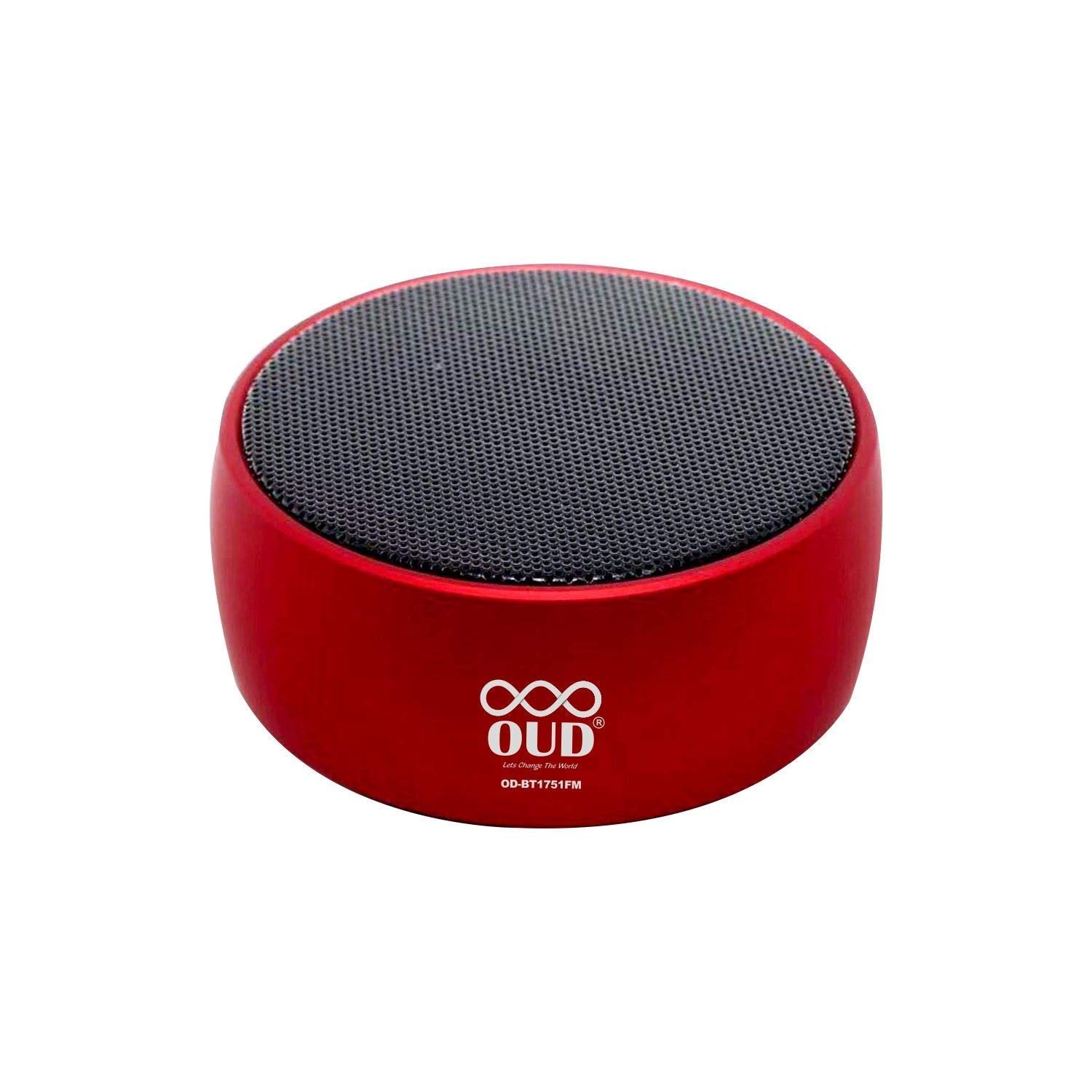 OUD Wireless 5W Super Bass Mini Metal Aluminium Alloy Portable Bluetooth Speaker with Mic/FM Radio/TWS/USB Disk/SD Card/AUX Input,Enriched with Calling Feature