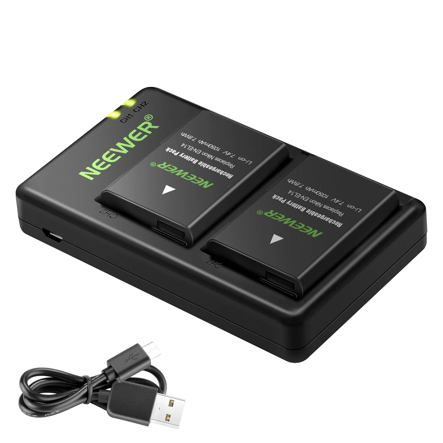 2-Pack EN-EL14 Nikon Battery Charger Set