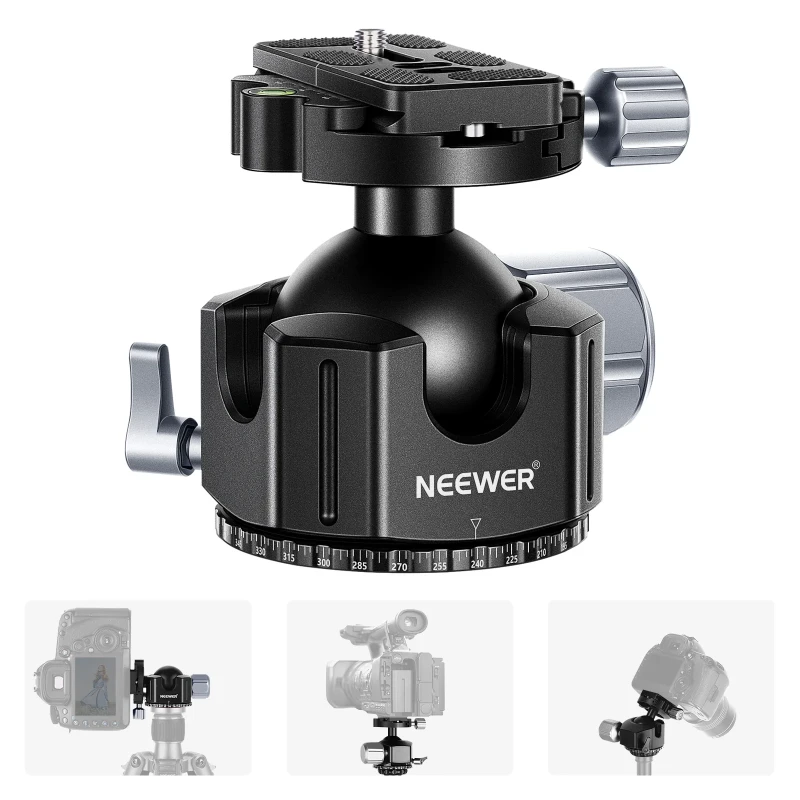 NEEWER Low Profile DSLR Camera Tripod Ball Head