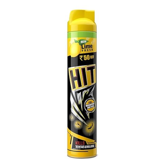 HIT Flying Insect Killer (Mosquito & Fly Killer Spray) - 625ml | Lime Fragrance | Instant Kill | Protection from Dengue & Malaria