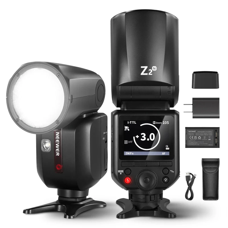 NEEWER Z2-N TTL Round Head Flash Speedlite For Nikon - Basic Kit