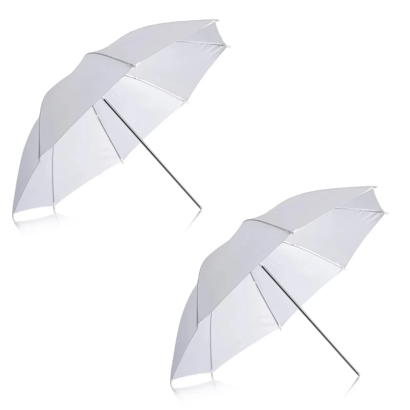 2 Pack 33"/84cm White Translucent Soft Umbrella