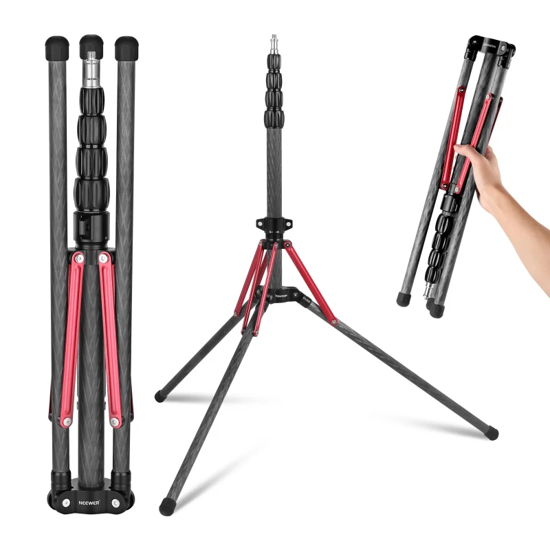 Carbon Fiber Light Stand with 180° Reversible Legs (ST210R)