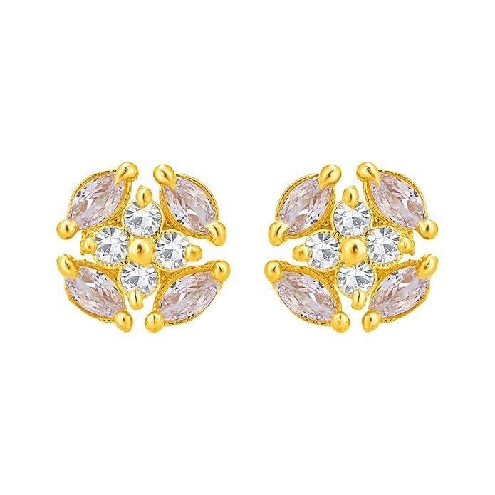 Luxurious Gold Plated Stud Earring For Women (E102004)