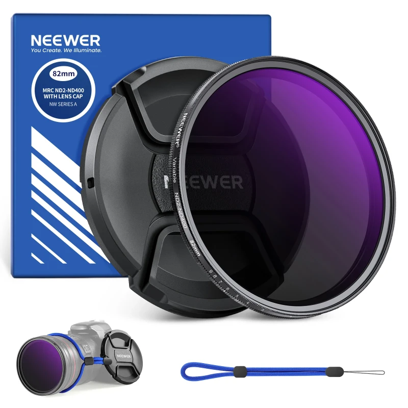 NEEWER ND2-400 (1-9 Stops) Variable ND Filter with Lens Cap