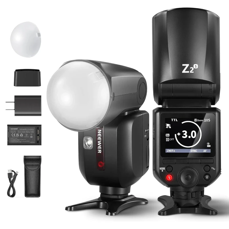 NEEWER TTL Round Head Flash Speedlite For Sony (Z2-S)- Diffuser kit