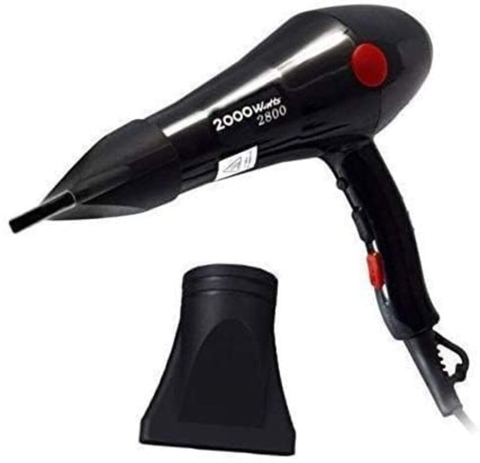 SmartGadgets Chobba 2000 Watts Hair Dryer, 2 Temperature and Speed Settings, Styling Nozzles, Black