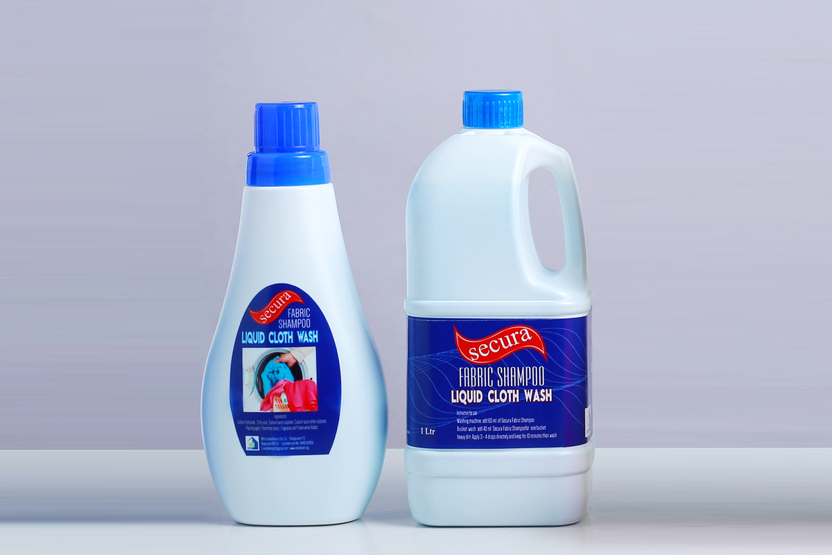 Secura Fabric Shampoo | Liquid Cloth Wash | Designed For Tough Stain Removal of Laundry In Washing Machine