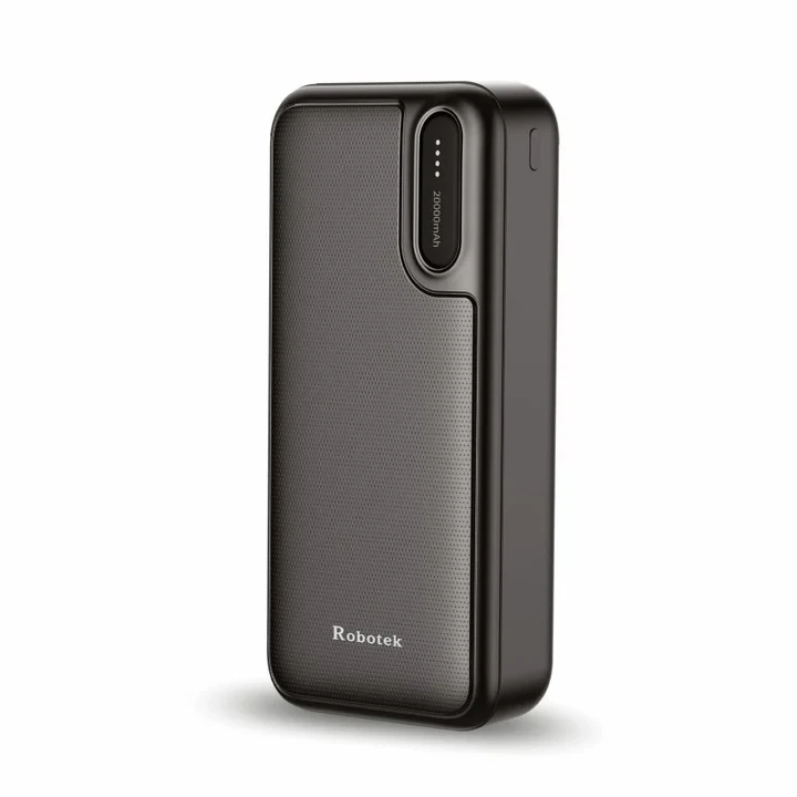 ROBOTEK S19 Max 20000 mAh Fast Charging Power Bank with 12W Fast Charging | Triple Output Type-C + USB-A + USB-A | Input Type-C + Micro USB | Slim & Compact Portable Charger | Compatible with iPhone, 