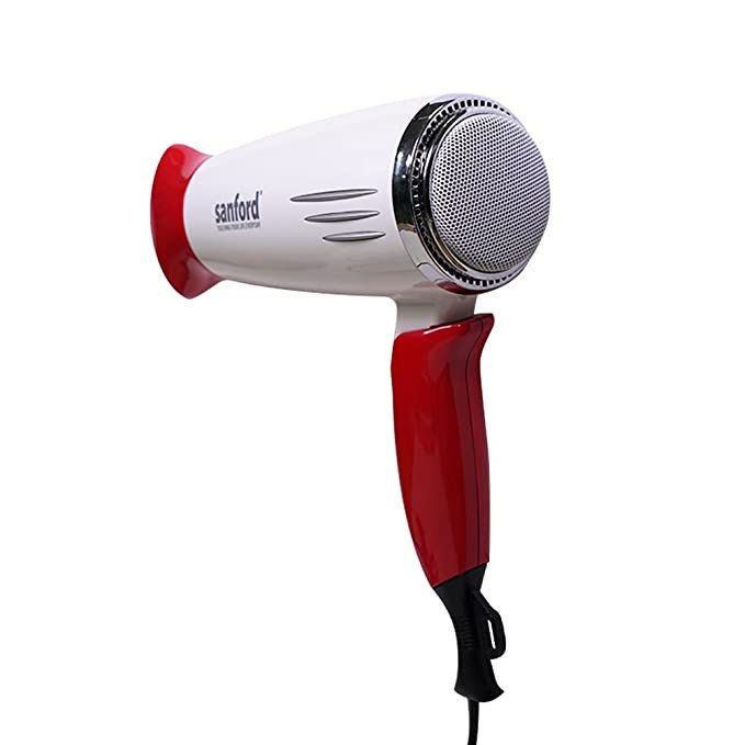 Sanford Hair Dryer 1600 Watts SF9680HD With 2 Heat Levels - White & Red Colour | Stylish Hair Dryer
