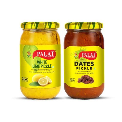 Palat White Lime Pickle and Dates Pickle Combo 400g