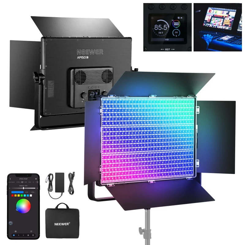 150W RGB LED Panel Video Light Kit (AP150C)