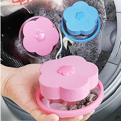 Washing Machine Lint & Dust Cleaner – Floating Mesh Bag Hair Catcher for Laundry | Reusable Pet Hair & Lint Remover Filter Net Pouch (Random Color)