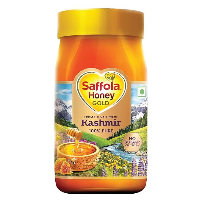 Saffola Honey Gold, 100% Pure Honey, Made with Kashmir Honey, 1Kg