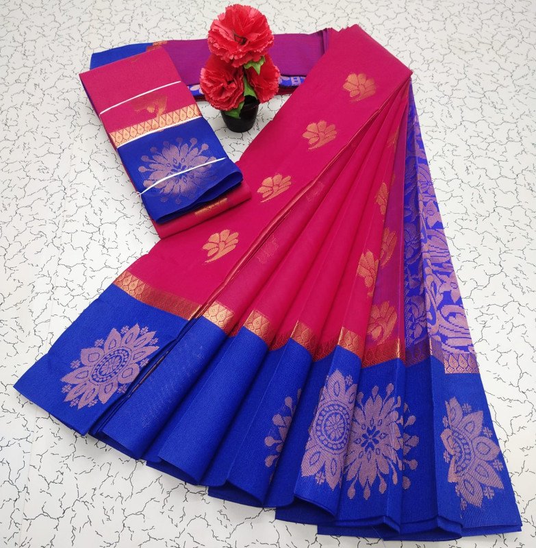 Women's New Woven Jute Silk Saree With blouse, Party wear piece Free  Shipping | eBay