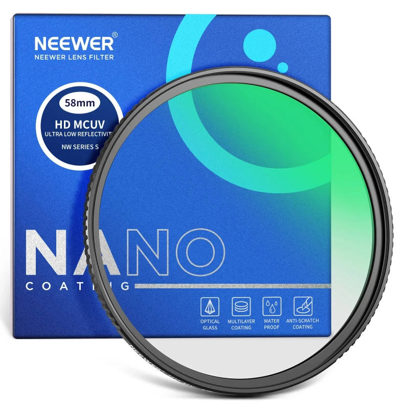 NEEWER Ultra Low Reflectivity UV Lens Filter