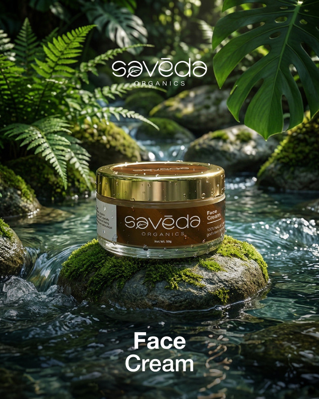 Saveda Organics Natural Face Cream(50gm) | Ayurvedic Skin Toner And Moisturiser Suitable For All Skin Types