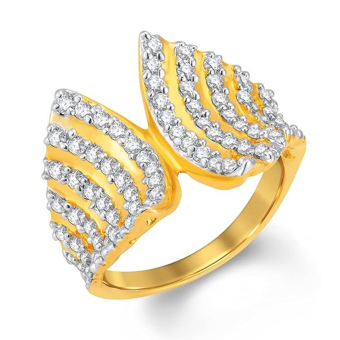 Women Exquisite Gold and Rhodium Plated Cubic Zirconia Ring(8042Rczc1260_7)