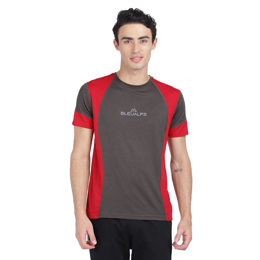 Bleualps Solid Activewear Sports Round neck Half Sleeve T-Shirt For Men | Gent's Sports T-Shirt