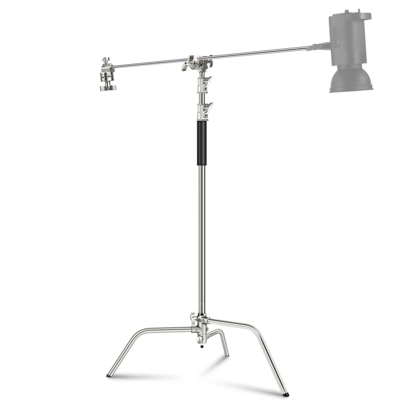 NEEWER Pro 330cm Stainless Steel C Stand with Boom Arm (SC340AW)