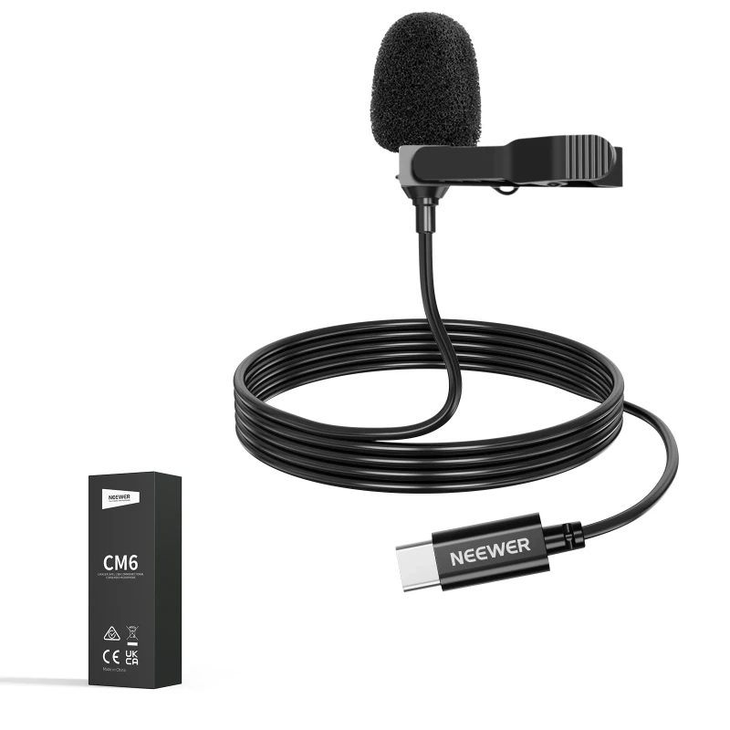 Lavalier USB C Omnidirectional Condenser Microphone (CM6)