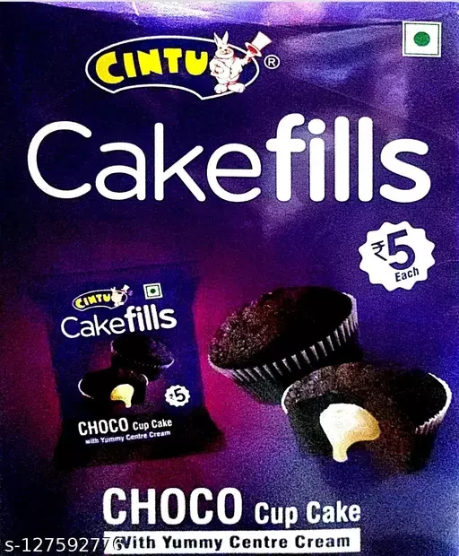 Cintu Cake Fills Choco Cake Cup - 15Gm (50 pcs) | Cintu Cakefills Choco Flavoured Cup Cake