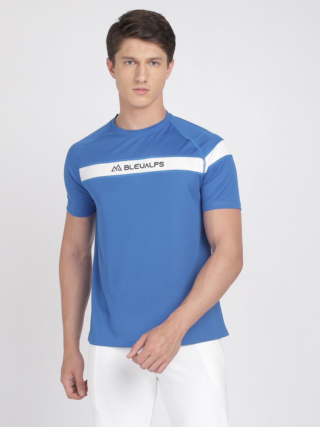 Bleualps Attractive Activewear Sports Round Neck Half Sleeve Polyester T-Shirt For Men | Men's T-Shirts