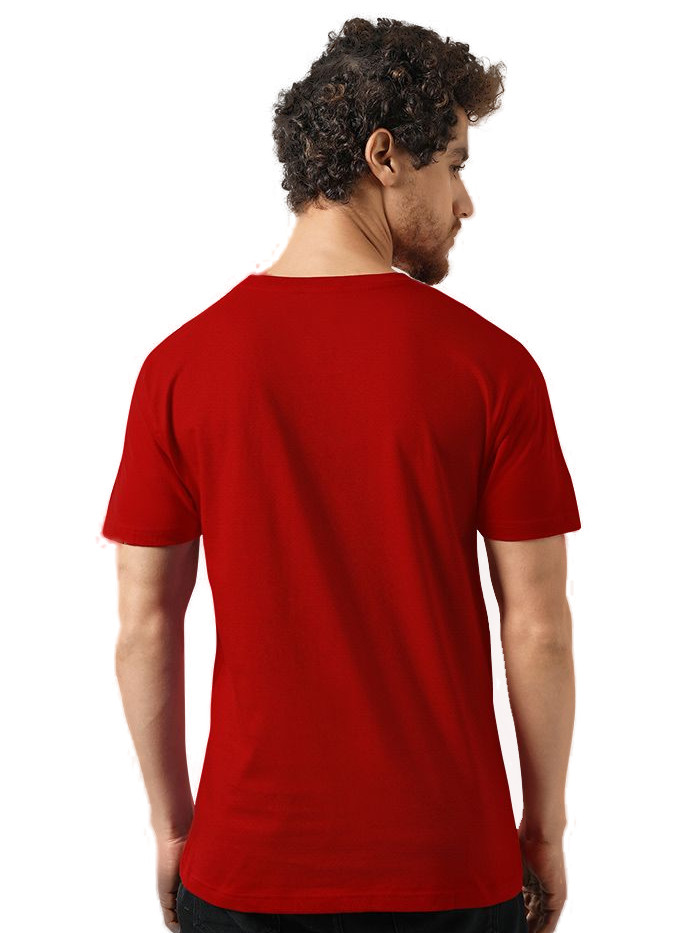 Beorign Regular Fit Stylish Look Trendy Casual Simple Cotton Blend Half Sleeves Holiday Penguin Printed T-Shirt For Men - Red Colour ( M , L , XL )