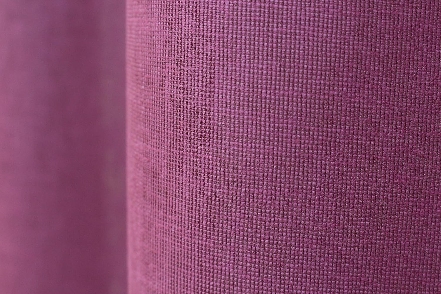 GONATURS Cotton Linen Solid Sheer Curtain Set with Eyelet Rings Non Blackout Set of 2,Window Curtain (4.5ft x5ft) (Burgundy Purple)