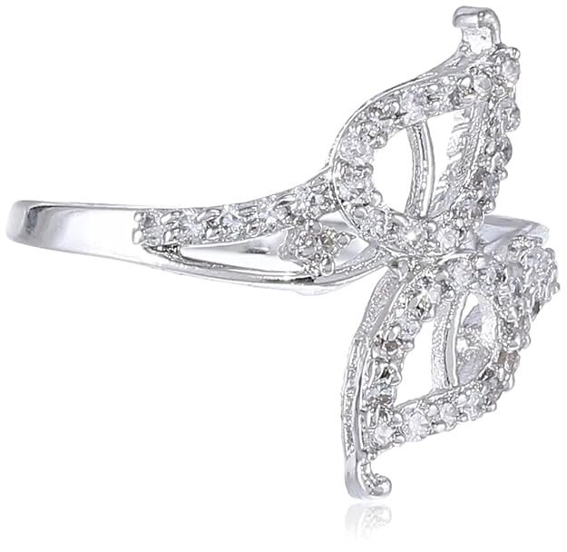 Enchanting Rhodium Plated Cz Ring(165R650_16)