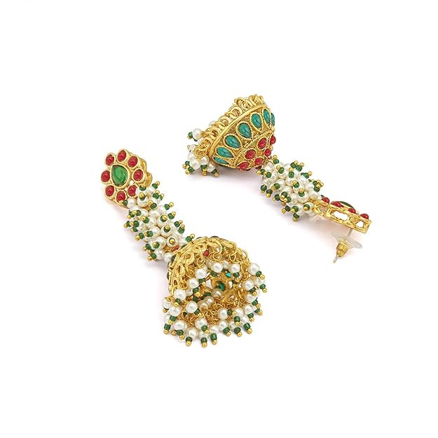 Exclusive Pearl Gold Plated Jhumki Earring for Women (E100395)