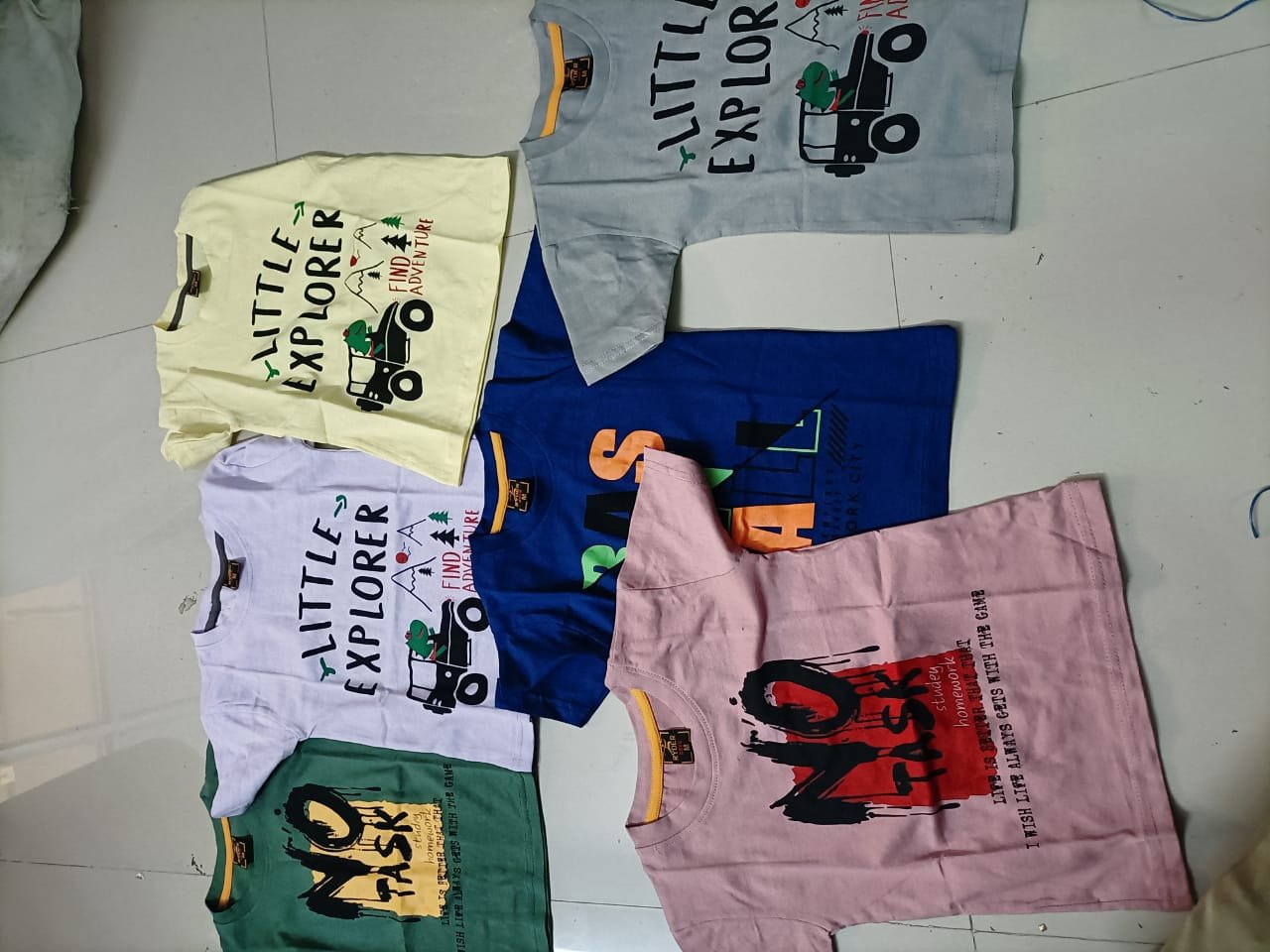 Sri Sowdeshwari Amman Tex Trendy Casual Soft Round Neck Printed Half Sleeves Multi Coloured Cotton T-Shirts For Boys | Pack of 5 | Baniyan | ( S , M , L , XL )