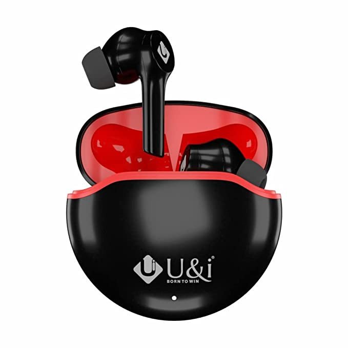U & I Done Series 30 Hours Battery Backup True Wireless Stereo and Mic Red (in Ear,True Wireless)