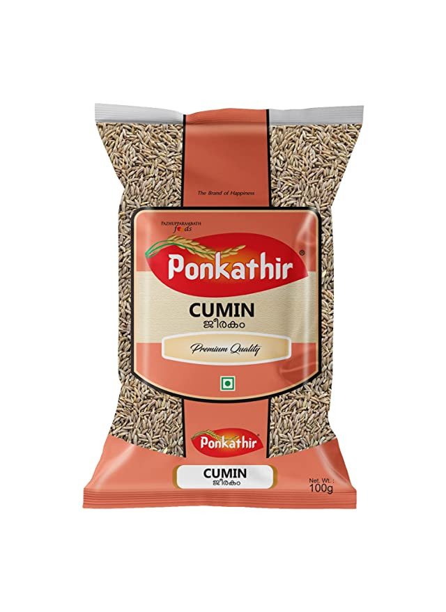 Kerala Ponkathir Cumin Seed - 100g (ജീരകം) | Jeerakam | Jeera | Export Quality (Delivery 24 hours in Hyderabad)