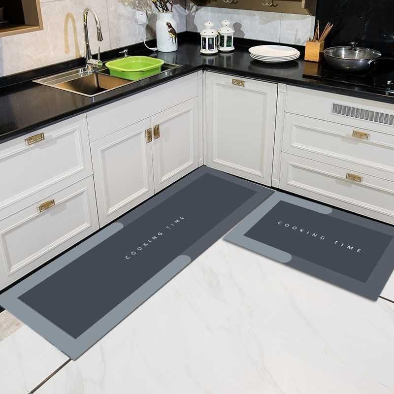 SmartGadgets 2 Pcs Kitchen Mats, Waterproof Memory Foam Kitchen Rugs, Standing Desk Mat Floor Mats, Comfort Runner Rug Carpets for Kitchen Floor